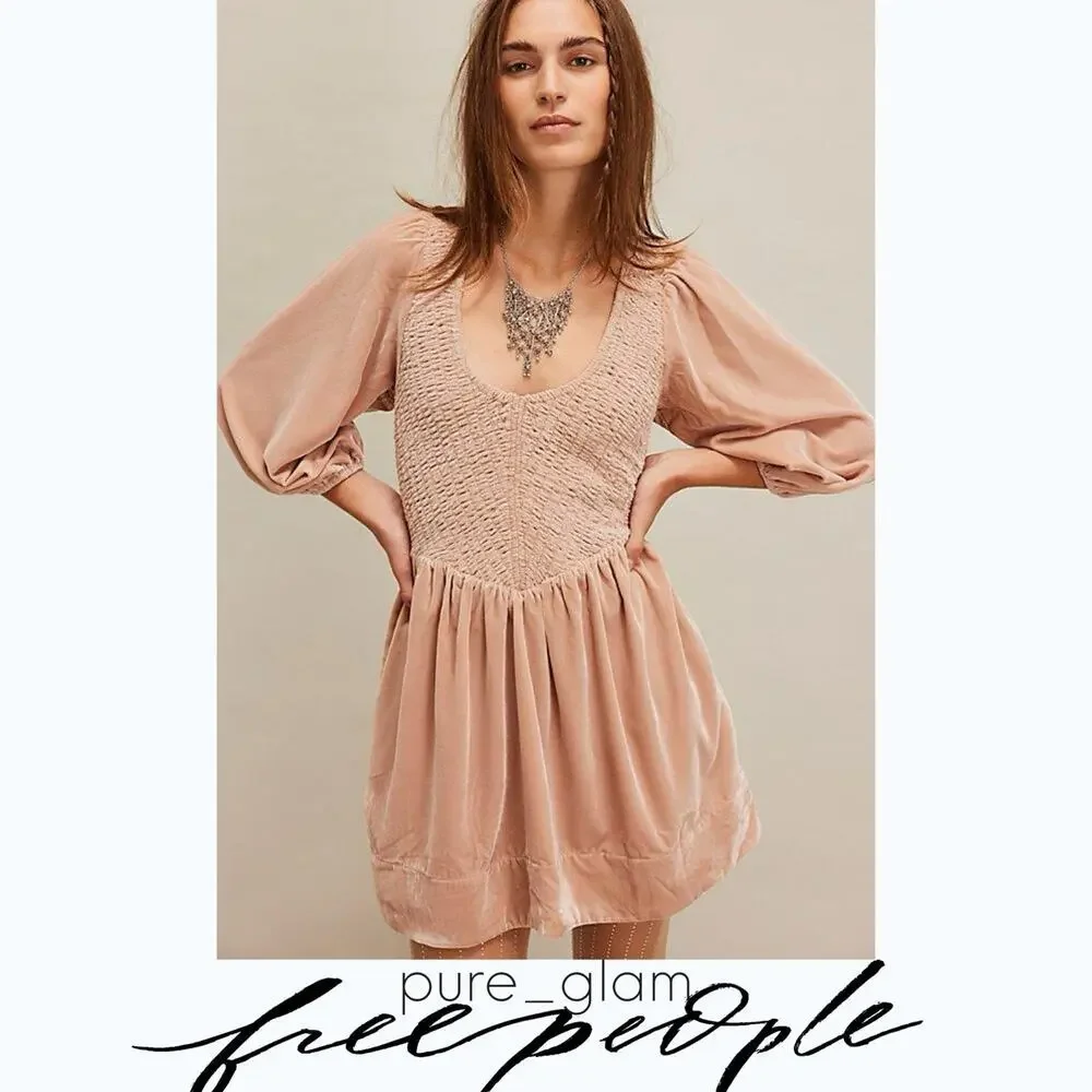 Free People velvet mini dress